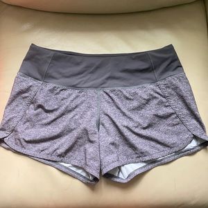 LULU LEMON GREY Athletic Shorts